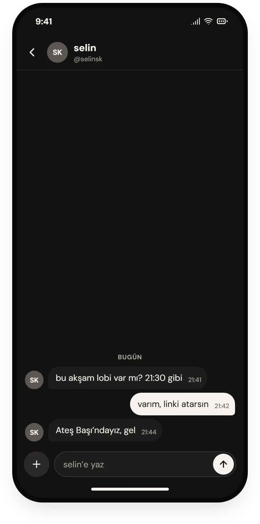 A direct message